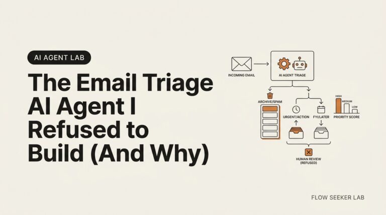 The Email Triage AI Agent I Refused to Build (And Why)